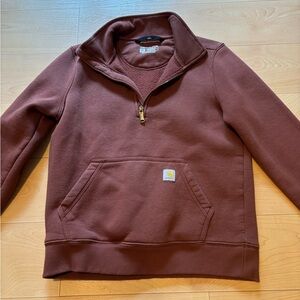 Carhart 1/4 zip in great used condition. I think the color is sable